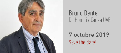Bruno Dente to be awarded an honorary degree by the UAB