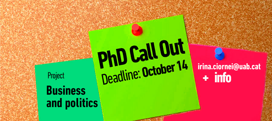 PhD fellowship for the Business and Politics project