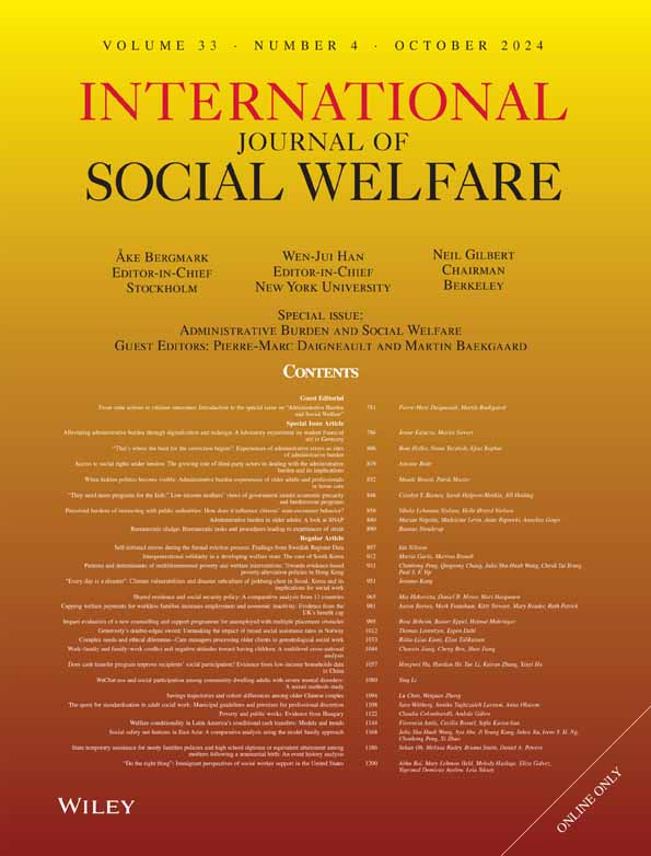 International Journal of Social Welfare