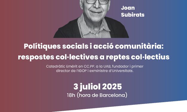 Masterclass with Joan Subirats